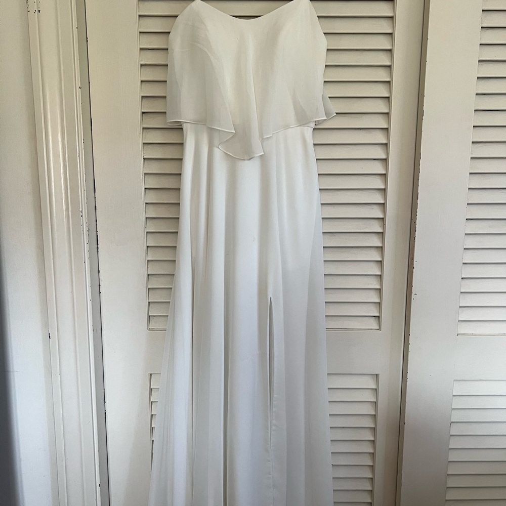 Kennedy Blue Ella Ivory Chiffon Maxi Dress